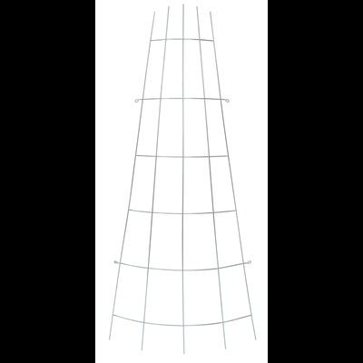 Trådspalje, Solfjäder, 30-75x150cm Böjd, Zink